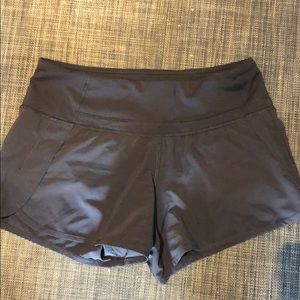 Black Lululemon athletic shorts